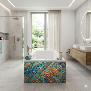 Tablier baignoire coloré 001