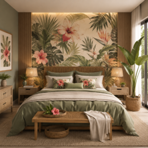 Tete de lit floral 001