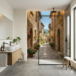 Panneau douche trompe oeil 002