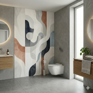 Panneau WC abstrait 001
