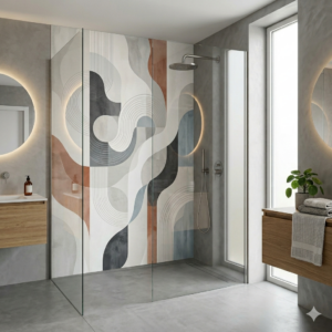 panneau douche abstrait 001