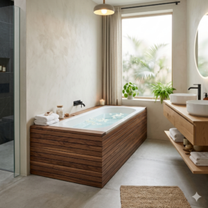 Tablier baignoire bois 001