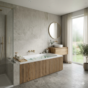 Tablier baignoire bois 002
